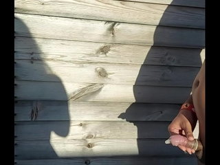 Masturbation in open