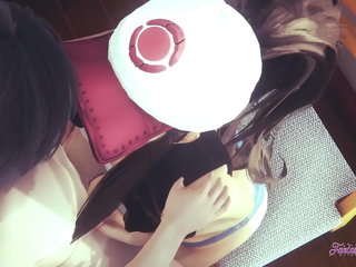 Pokemon Hentai - Hilda Blowjob and boobjob (Uncensored) - Japanese Asian Manga anime game porn